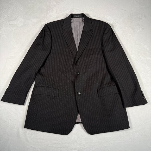 Hugo Boss Other - Hugo Boss Blazer Men Size 44R Gray Striped Colombo Pasolini Movie US 100% Wool